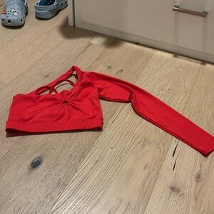 Red tiger Friday crop top size adult extra small only worn once